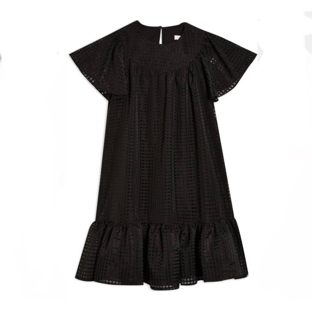Topshop Check Organza Mini Dress - Picture 4 of 5